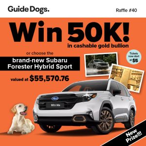 2 x tickets in Guide Dogs Victoria Lottery
